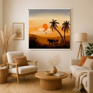 Sunset Desert Landscape Printed Roller Blind