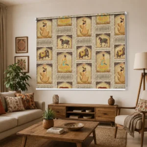Traditional Indian Mughal Art Heritage Roller Blind