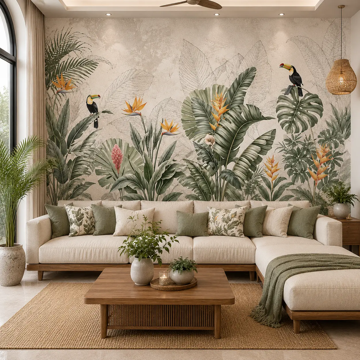 Tropical Rainforest Wallpaper with Toucans 1 Tropical Rainforest Wallpaper with Toucans