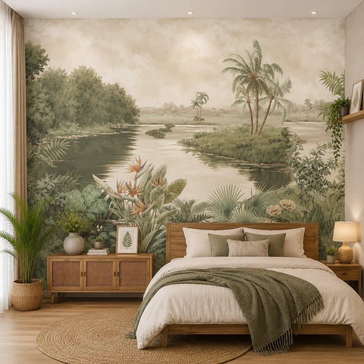 Botanical, Serene Tropical River Wallpaper 1 Botanical, Serene Tropical River Wallpaper