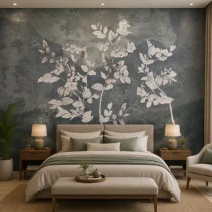 Dark Botanical, Moody Vintage Floral Wallpaper