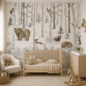 Forest Animals, Woodland Nursery Wallpaper