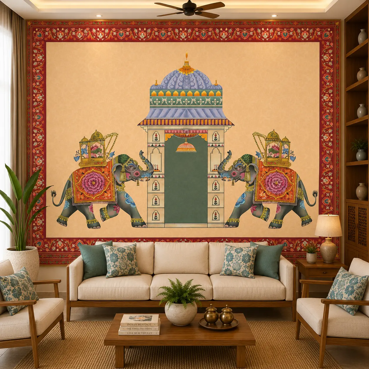 Indian Elephant Royal Temple Decor Wallpaper 1 Indian Elephant Royal Temple Decor Wallpaper