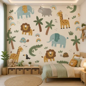 Jungle Safari Animal Wallpaper for Kids