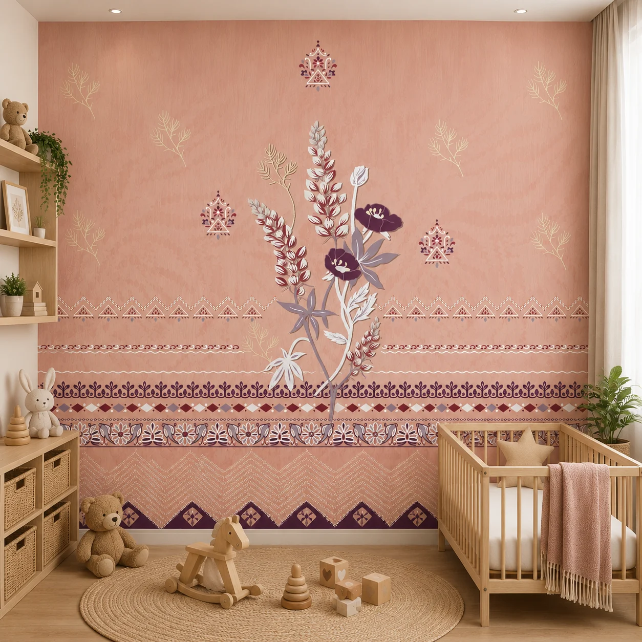 Pink Boho Floral Wallpaper 1 Pink Boho Floral Wallpaper