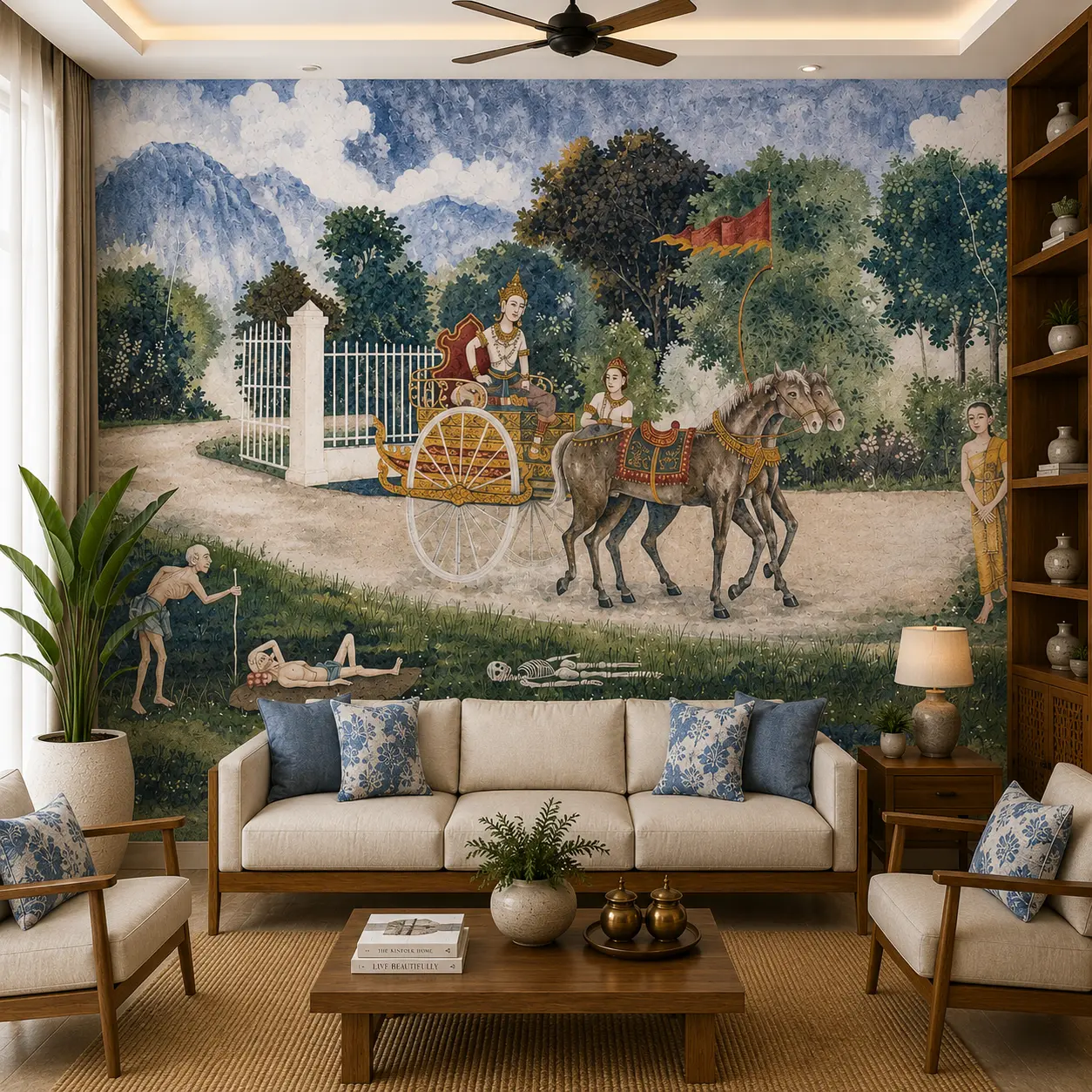 Royal Indian Epic Horse Chariot Wallpaper 1 Royal Indian Epic Horse Chariot Wallpaper Mural