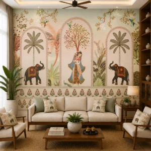Traditional Royal Indian Heritage Elephant & Palace Wallpaper