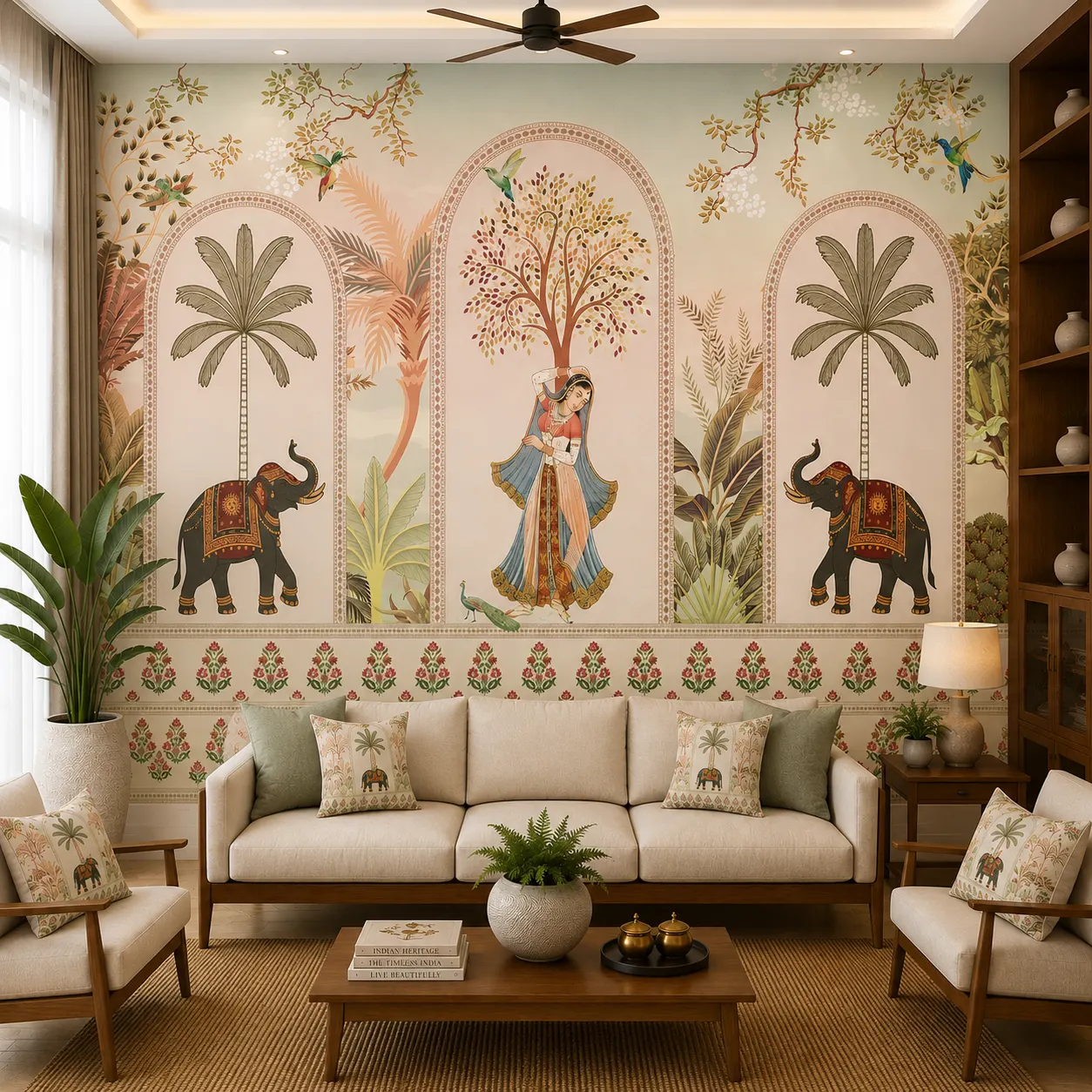 Traditional Royal Indian Heritage Elephant & Palace Wallpaper 1 Traditional Royal Indian Heritage Elephant & Palace Wallpaper